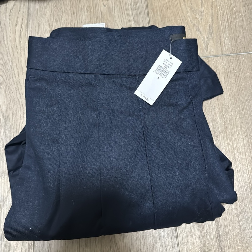 NWT! Banana Republic Preppy Navy Linen-Blend Palazzo Pant - Multiple Sizes🩵 - Picture 6 of 6